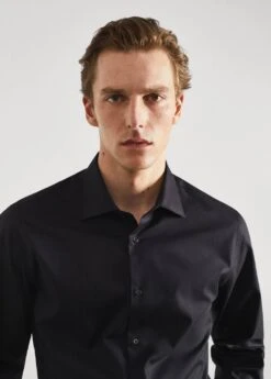 Chemise Costume Slim-fit Popeline Coton -Tenues Basiques 57050652 99 D1