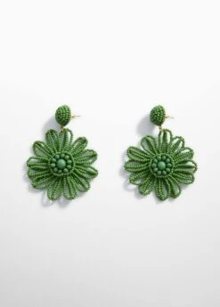 Boucles D'oreilles Fleurs Perles