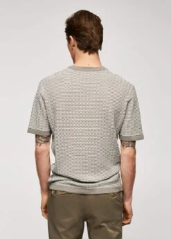 T-shirt 100 % Coton Structure Zigzag -Tenues Basiques 57052511 35 R