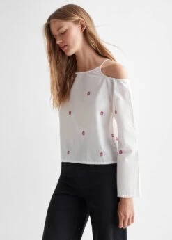 Blouse Coton à Ouverture