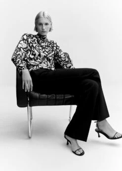 Blouse Col Montant Nœud 16 Blouse Col Montant Nœud -Tenues Basiques 57054408 99 D2