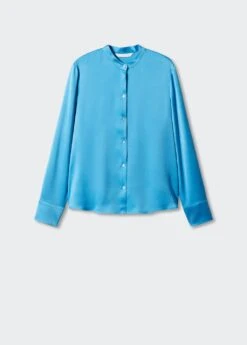 Chemise Satinée Col Rond -Tenues Basiques 57054410 46 B