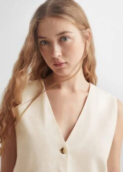 Gilet Lin -Tenues Basiques 57055808 01 D1