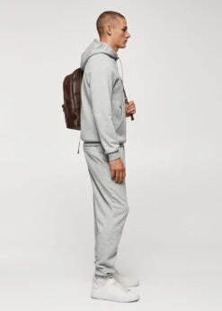 Sweat-shirt Coton Poche Kangourou Capuche -Tenues Basiques 57056024 94 D2