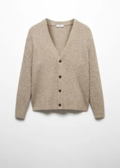 Cardigan Structuré Laine Mélangée -Tenues Basiques 57057722 07 B