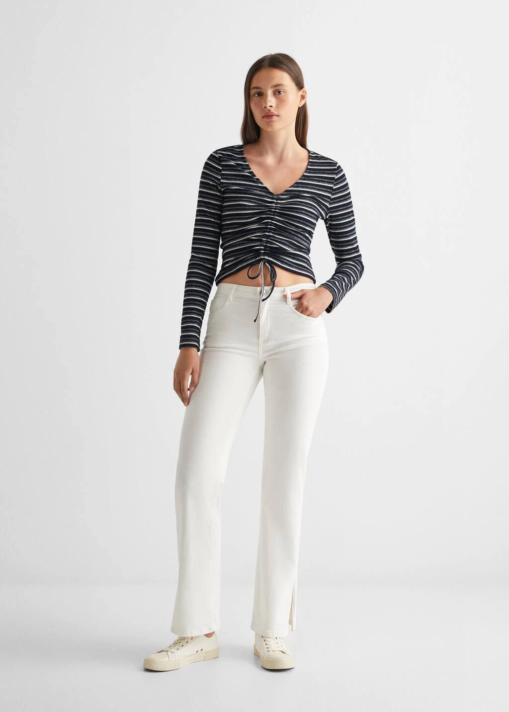 T-shirt Froncé Manches Longues 4 T-shirt Froncé Manches Longues – Image 2