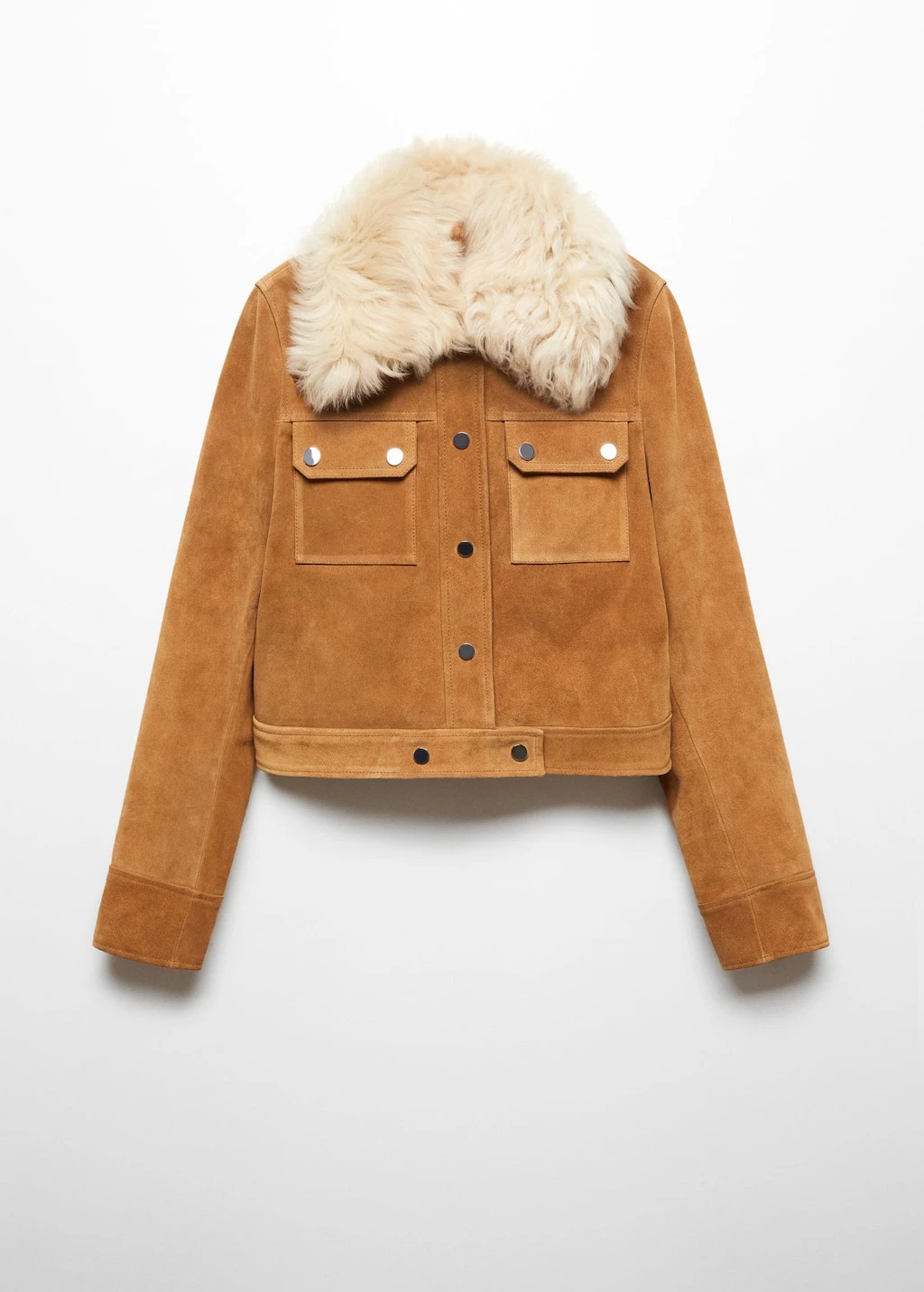 Veste Cuir Col Fausse Fourrure 10 Veste Cuir Col Fausse Fourrure – Image 8