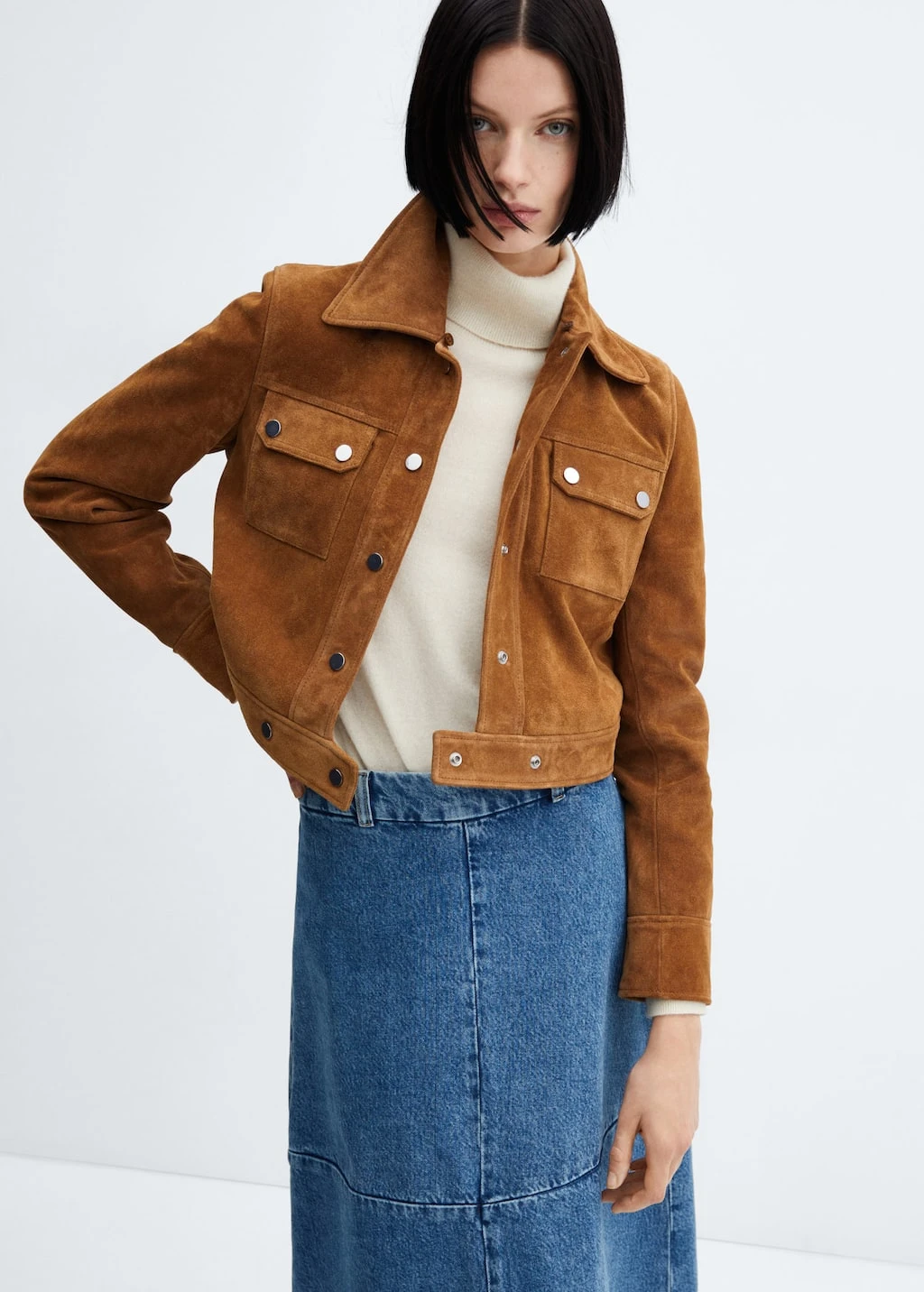 Veste Cuir Col Fausse Fourrure 7 Veste Cuir Col Fausse Fourrure – Image 5