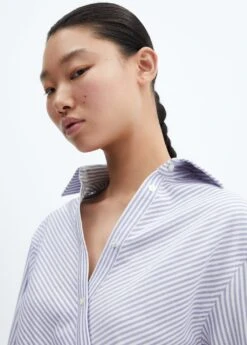 Blouse Coton Cache-cœur Rayures -Tenues Basiques 57065806 52 D1