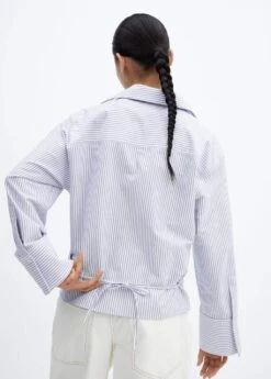 Blouse Coton Cache-cœur Rayures -Tenues Basiques 57065806 52 R