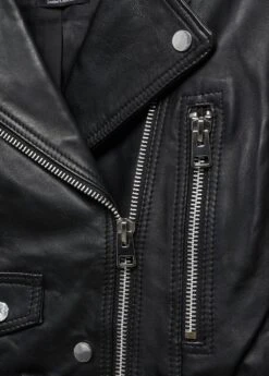 Blouson Biker En Cuir à Zips -Tenues Basiques 57065978 99 D8