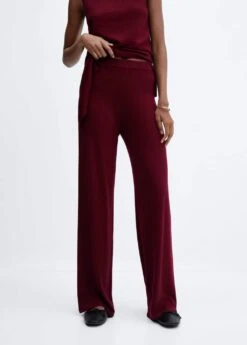 Pantalon Wideleg Maille Fine -Tenues Basiques 57066307 77