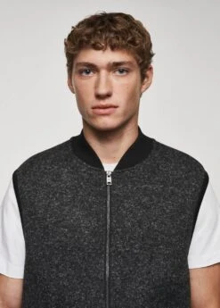 Gilet Chiné Fermeture Éclair -Tenues Basiques 57067736 95 D1