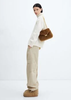 Sac Fausse Fourrure Matelassé