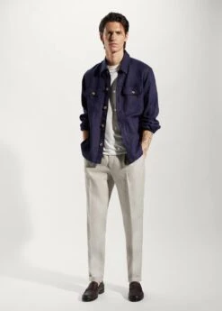 Pantalon 100 % Lin Regular Fit -Tenues Basiques 57072502 08 99999999 01