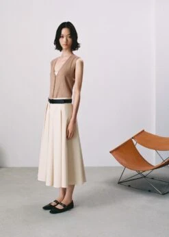 Jupe Midi à Pinces -Tenues Basiques 57073803 05 D6