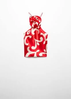 Top Satiné Imprimé Fleur Décorative -Tenues Basiques 57073821 70 B