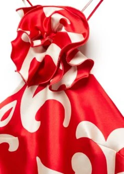 Top Satiné Imprimé Fleur Décorative -Tenues Basiques 57073821 70 D8