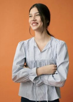 Blouse Coton à Rayures -Tenues Basiques 57074034 52 D5