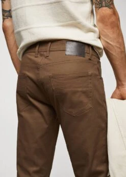 Pantalon Slim Fit Coton Serge -Tenues Basiques 57074385 31 D4