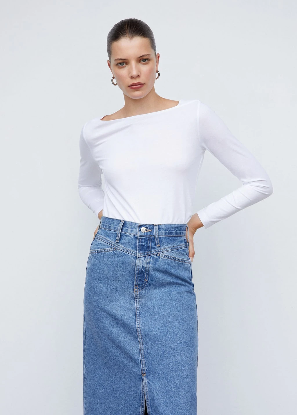 T-shirt Col Bateau Coton 21 T-shirt Col Bateau Coton – Image 19