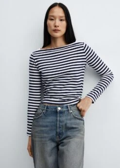 T-shirt Col Bateau Coton