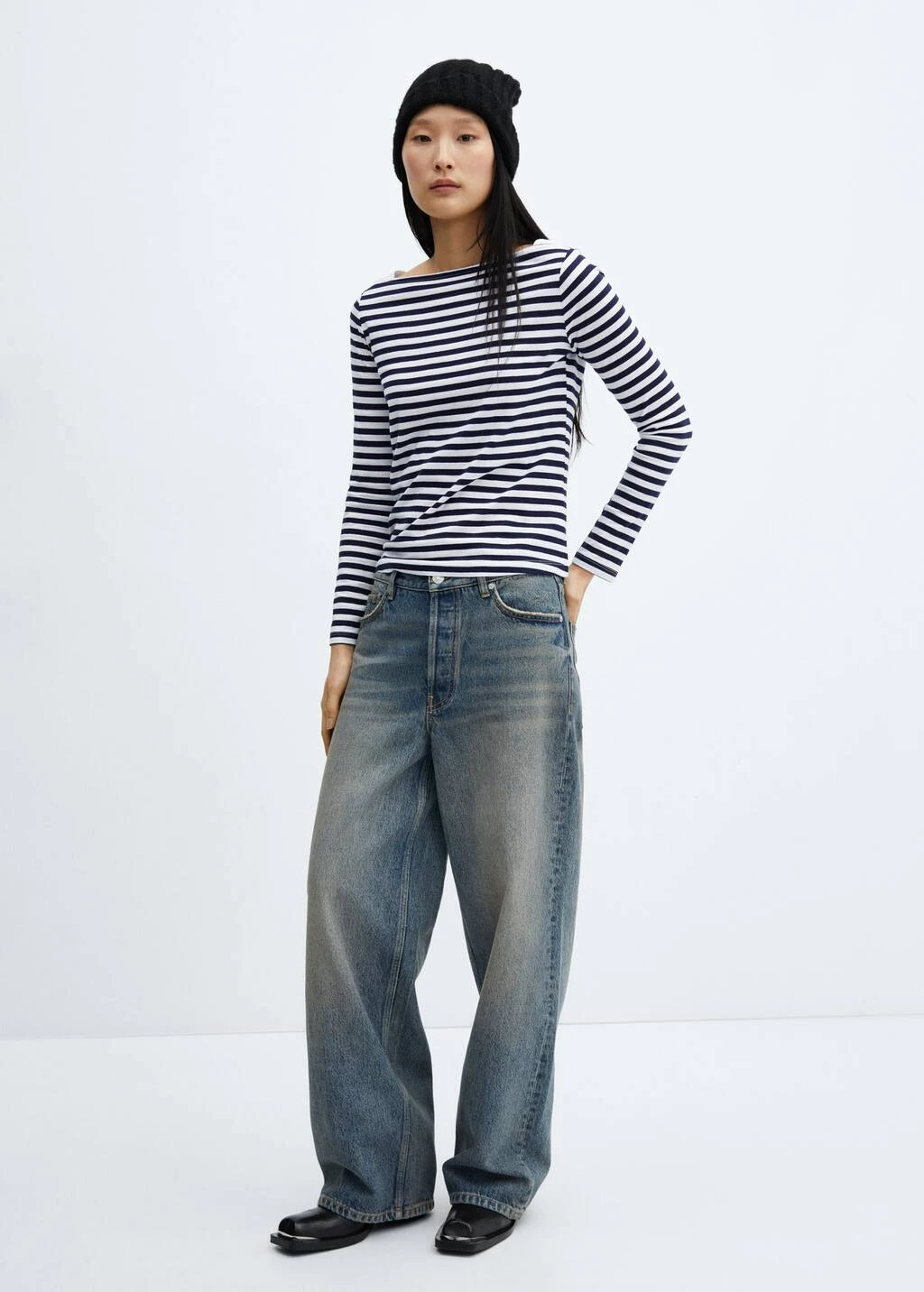 T-shirt Col Bateau Coton 4 T-shirt Col Bateau Coton – Image 2