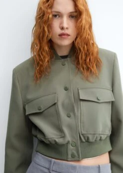 Veste Bomber épaulettes 24 Veste Bomber épaulettes -Tenues Basiques 57076019 37 D2