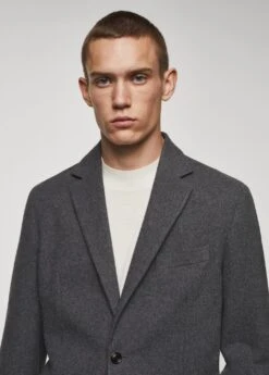 Veste Slim Fit Laine à Petits Carreaux -Tenues Basiques 57077707 92 D1