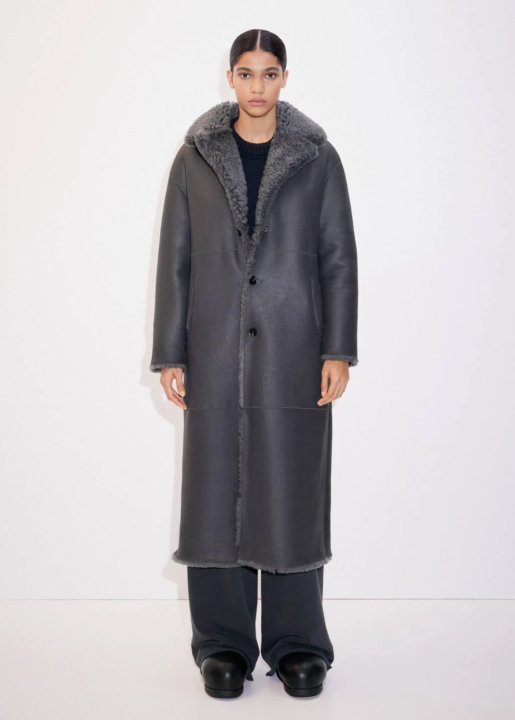 Manteau Réversible Fourrure Cuir Ovin 9 Manteau Réversible Fourrure Cuir Ovin – Image 7