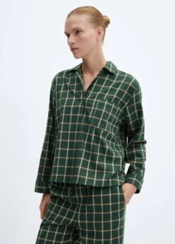 Chemise Pyjama Coton Carreaux