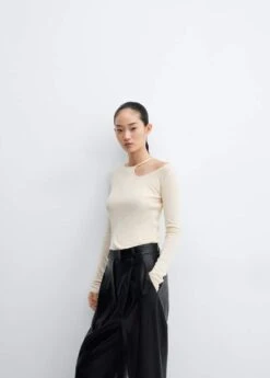 T-shirt Lyocell épaule Dénudée 13 T-shirt Lyocell épaule Dénudée -Tenues Basiques 57077753 05 D2