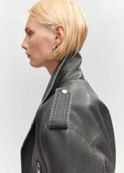 Blouson Biker Effet Usé -Tenues Basiques 57083797 99 D1