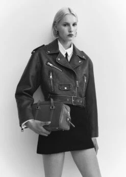 Blouson Biker Effet Usé -Tenues Basiques 57083797 99 D2