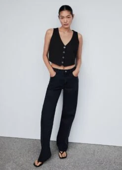 Gilet Crop Boutons 22 Gilet Crop Boutons -Tenues Basiques 57083808 99 D2