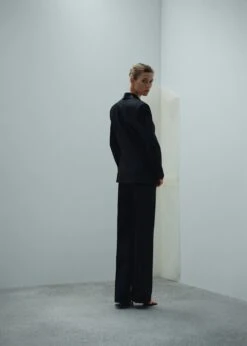 Pantalon Tailleur Palazzo Détails Satinés -Tenues Basiques 57084783 99 R