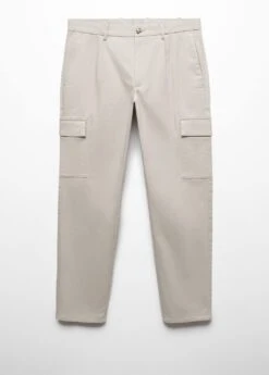 Pantalon Cargo Slim Fit En Coton -Tenues Basiques 57085963 08 B
