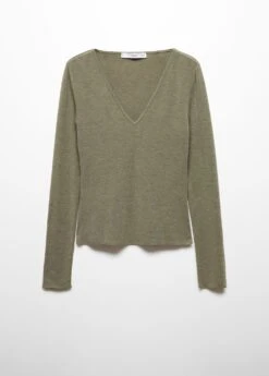 T-shirt Décolleté En V -Tenues Basiques 57085984 37 B