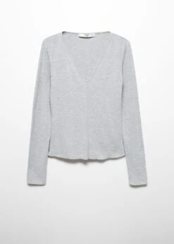 T-shirt Décolleté En V -Tenues Basiques 57085984 91 B