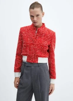 Veste Tweed Style Bomber