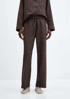 Pyjama Long Coton Rayures -Tenues Basiques 57086013 30 D6