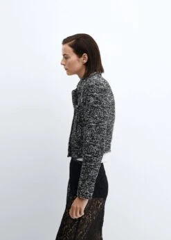 Veste Tweed Col Chemise -Tenues Basiques 57087125 99 D2