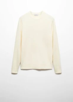 Pull-over Maille Côtelée Laine Mélangée -Tenues Basiques 57087722 02 B