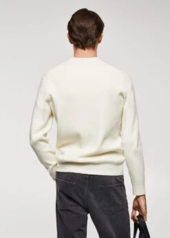 Pull-over Maille Côtelée Laine Mélangée -Tenues Basiques 57087722 02 R