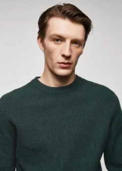 Pull-over Maille Côtelée Laine Mélangée -Tenues Basiques 57087722 49 D1