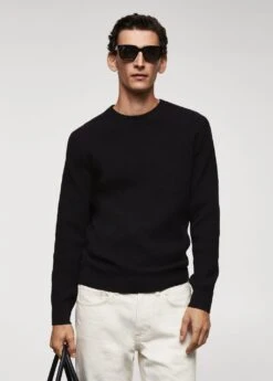 Pull-over Maille Côtelée Laine Mélangée -Tenues Basiques 57087722 56