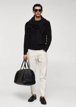 Pull-over Maille Côtelée Laine Mélangée -Tenues Basiques 57087722 56 99999999 01