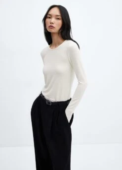 T-shirt Fin Col Rond 37 T-shirt Fin Col Rond -Tenues Basiques 57087731 05