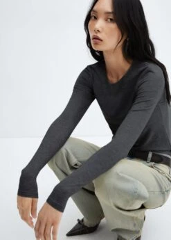 T-shirt Fin Col Rond 26 T-shirt Fin Col Rond -Tenues Basiques 57087731 96 D2