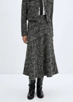 Jupe Midi Tweed